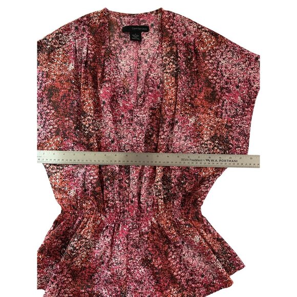 Calvin Klein Jeans Womens Pink & Black Abstract Print Blouse Size Medium - Picture 3 of 7